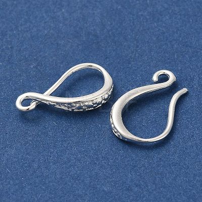 Brass Earring Hooks KK-H502-14S-1