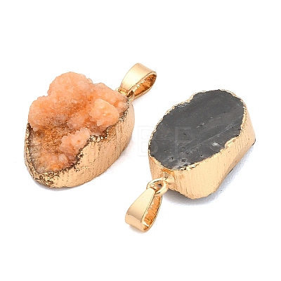 Natural Druzy Agate Pendants GG-K002-18-1