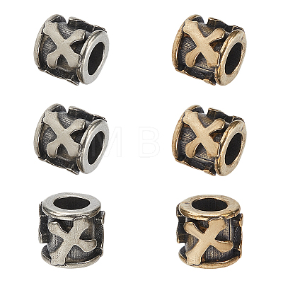 Brass European Beads KK-HS0002-26B-1