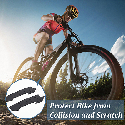 Silicone Bicycle Down Tube Frame Protectors AJEW-WH0317-17-1
