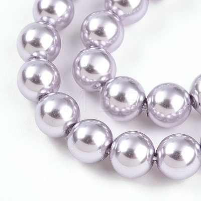 Baking Paint Pearlized Glass Pearl Bead Strands HY-N002-6mm-A04-1