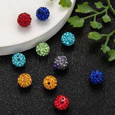 Pave Disco Ball Beads RB-H258-8MM-M-1