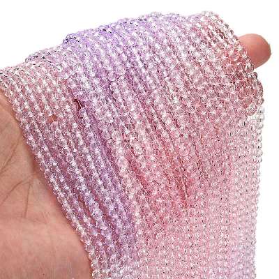 Transparent Painted Glass Beads Strands X1-DGLA-A034-T4mm-A05-1