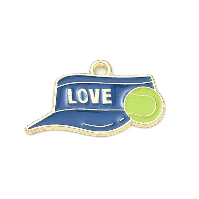 Tennis Alloy Enamel Pendants AL-CBA292F-02O-G-1