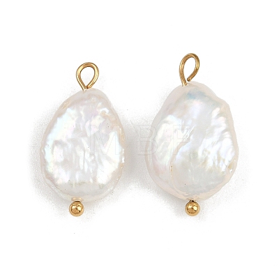 Natural Freshwater Pearl Keshi Pearl Pendants STAS-D378-06B-G-1