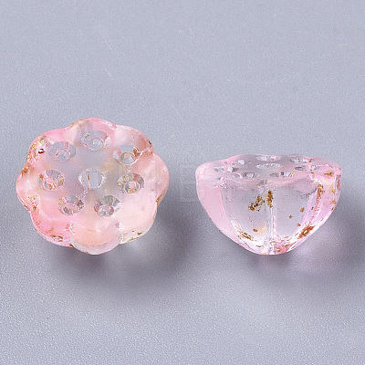 Two Tone Transparent Spray Painted Glass Beads X-GLAA-N035-06A-G02-1