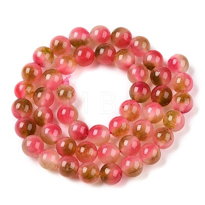 Dyed Natural White Jade Beads Strands G-T138-8mm-210-37-1