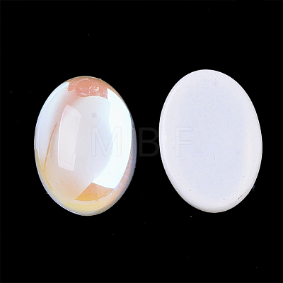 Transparent K9 Glass Cabochons GGLA-S051-8x10-001MI-1