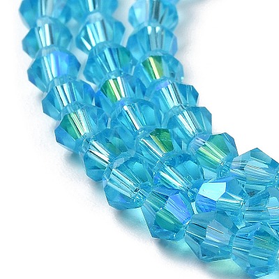 Transparent Electroplate Glass Beads Strands LS-EGLA-A039-T3mm-L19-1