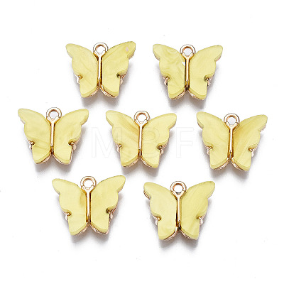 Alloy Acrylic Pendants LS-X-ENAM-R136-01D-1