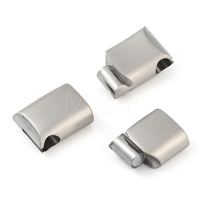 316 Surgical Stainless Steel Magnetic Clasps with Glue-in Ends STAS-F269-04P-02-1