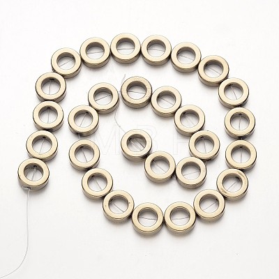 Electroplate Non-magnetic Synthetic Hematite Beads Strands G-F300-04-06-1