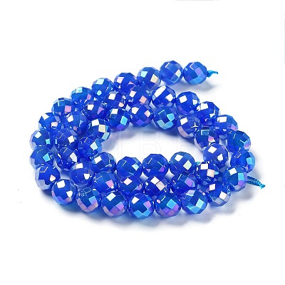 Electroplated Natural White Jade Beads Strands G-Z038-A01-02AB-1
