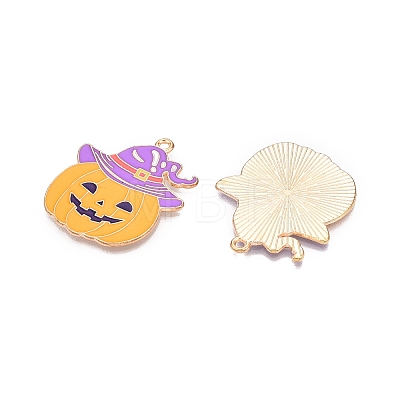 Halloween Theme Alloy Enamel Pendants PALLOY-N176-30-RS-1