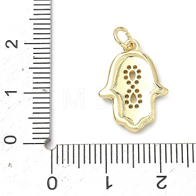 Brass Micro Pave Cubic Zirconia Pendants KK-H255-09G-03-1