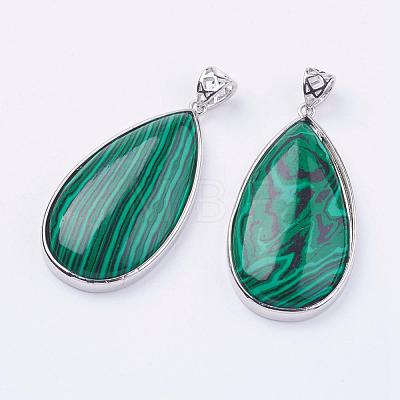 Synthetic Malachite Big Pendants G-I184-03-1