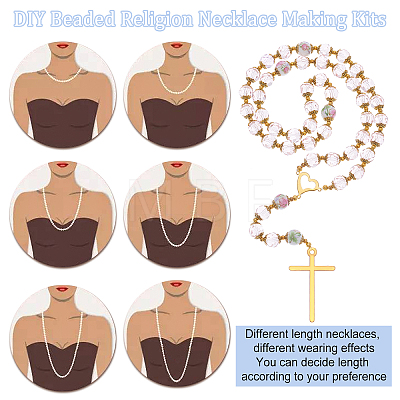   DIY Beaded Religion Necklace Making Kits DIY-PH0008-37-1