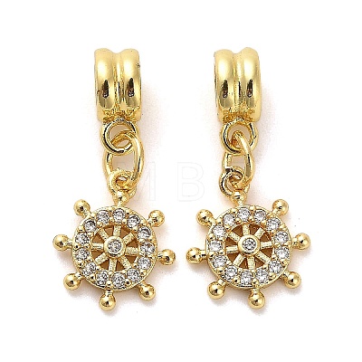 Rack Plating Brass Micro Pave Cubic Zirconia Charms KK-S398-10A-1