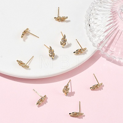 SHEGRACE Brass Micro Pave Cubic Zirconia Stud Earrings XGRQ4N841-719G-1
