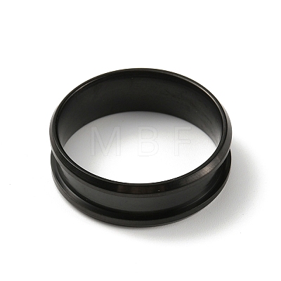 201 Stainless Steel Grooved Finger Ring Settings RJEW-WH0010-08F-EB-1-1
