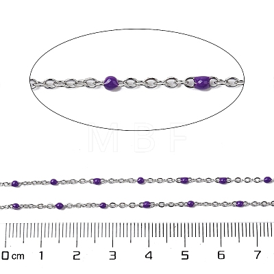 304 Stainless Steel Enamel Link Chains CHS-A015-02P-02-1