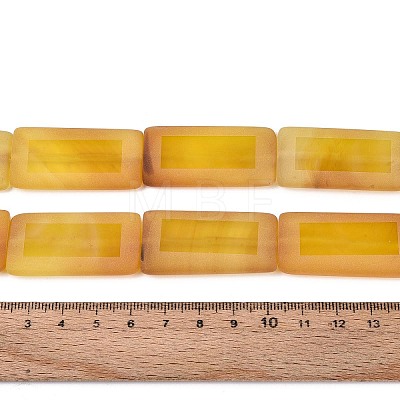 Dyed Natural Yellow Agate Beads Strands G-T144-25A-1