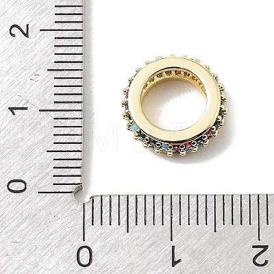 Brass Micro Pave Cubic Zirconia Beads CU-CBA389D-04G-02-1