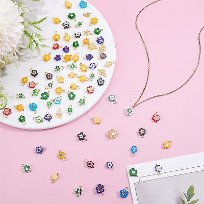80Pcs Handmade Millefiori Glass Charms FIND-HY0005-27-1