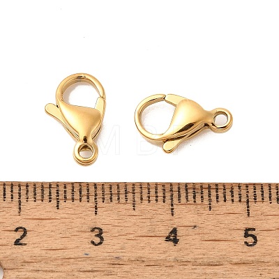Ion Plating(IP) 304 Stainless Steel Lobster Claw Clasps X-STAS-AB13-G-01-1