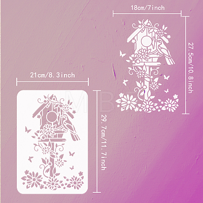 Plastic Drawing Painting Stencils Templates DIY-WH0396-221-1