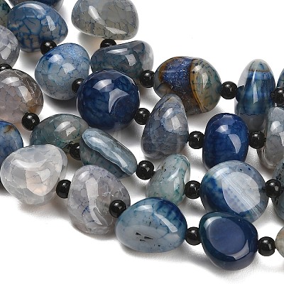 Natural Dragon Veins Agate Beads Strands GG-L001-I01-01F-1