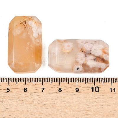 Natural Cherry Blossom Agate Pendants G-H325-03M-1