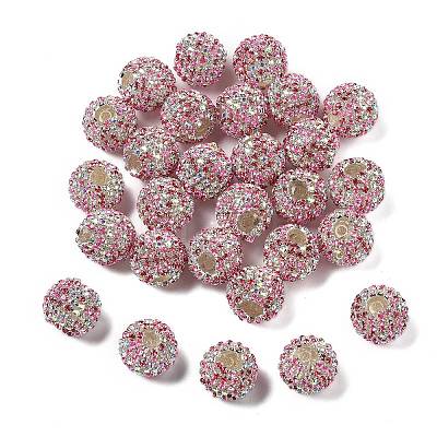 Sparkle Glass Rhinestone Round Beads OACR-S048-01D-1