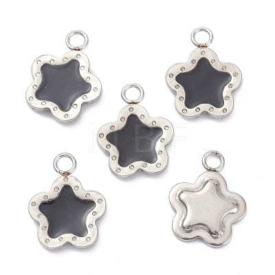 304 Stainless Steel Enamel Pendants STAS-P293-03P-A-1