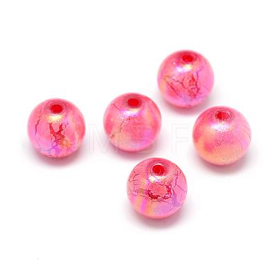 Spray Painted Acrylic Beads MACR-S824-14mm-1