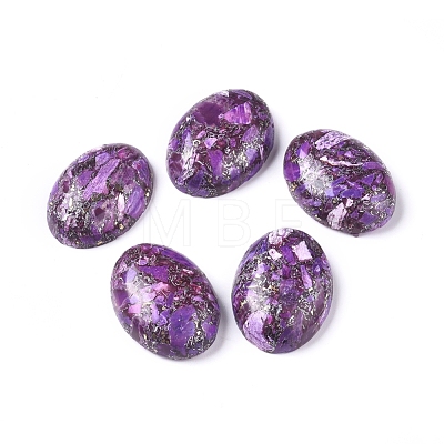 Synthetic Silver Line Charoite Cabochons G-D0006-G01-08-1