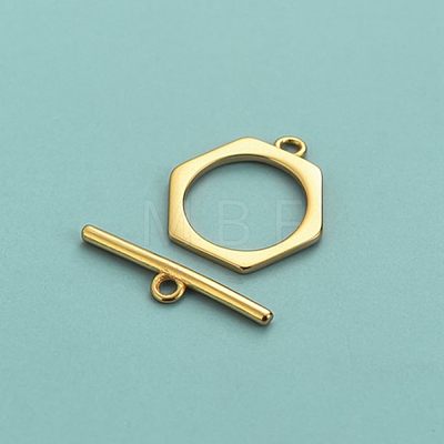 Rack Plating 925 Sterling Silver Toggle Clasps STER-NH0001-37G-1