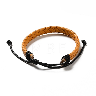 PU Imitation Leather Braided Cord Bracelets for Women BJEW-M290-01E-1