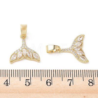 Brass Micro Pave Clear Cubic Zirconia Pendants KK-A299-04G-1