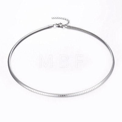 304 Stainless Steel Chain Necklaces NJEW-I205-02P-4MM-1