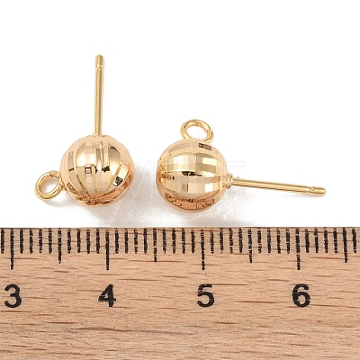 Brass Stud Earring Findings KK-R164-04B-G-1