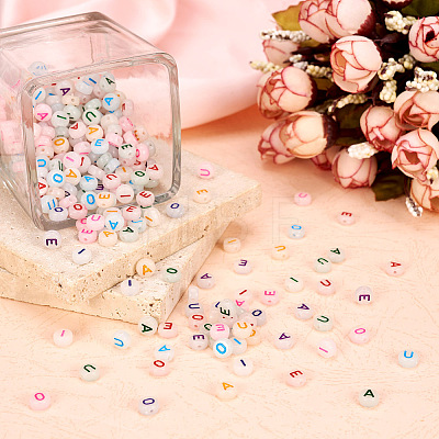  500Pcs 5 Styles Acrylic Beads MACR-TA0001-34-1