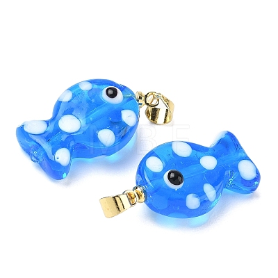 Handmade Lampwork Pendants LAMP-G168-04C-1