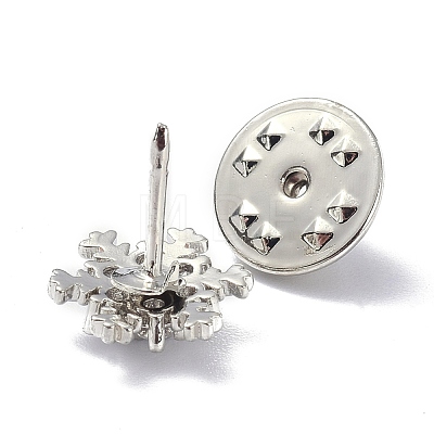 Sparkling Snowflake Brooch Pin JEWB-K006-02P-1