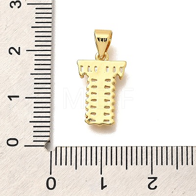 Rack Plating Brass Micro Pave Cubic Zirconia Pendants KK-L226-100G-T-1