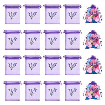 20Pcs Polyester Mesh Sachet Packing Drawstring Bgas ABAG-TA0002-20D-1