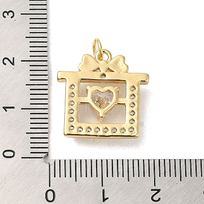 Brass Cubic Zirconia Pendants KK-K349-22-1