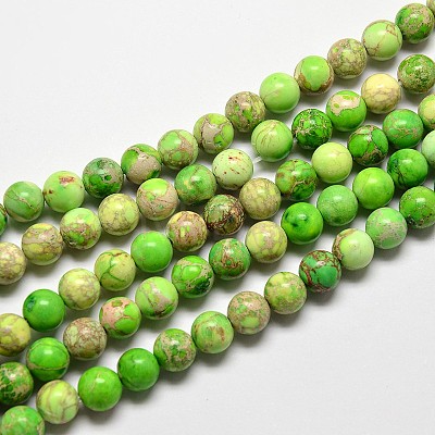 Natural Imperial Jasper Beads Strands X-G-I122-8mm-01-1