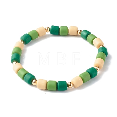 Handmade Polymer Clay Beads Stretch Bracelets Sets BJEW-JB06424-02-1