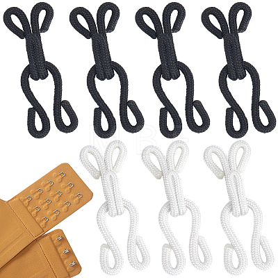 8Bags 2 Colors Brass Garment Hook and Eye KK-CY0001-19-1